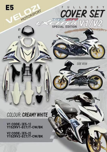 E5 VELOZI BODY COVER SET YAMAHA SNIPER 150 V1 V2