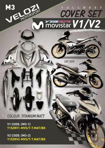 M3 VELOZI BODY COVER SET YAMAHA SNIPER 150 V1 V2