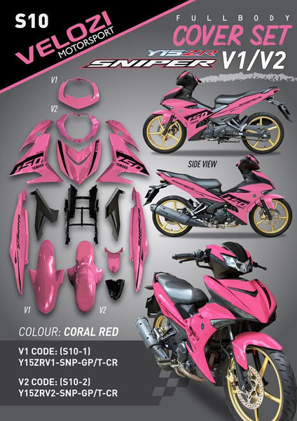 S10 VELOZI BODY COVER SET YAMAHA SNIPER 150 V1 V2