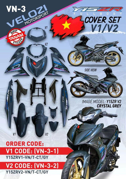 VN3 VELOZI BODY COVER SET YAMAHA SNIPER 150 V1 V2