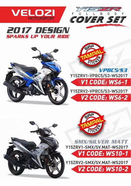 WS6 WS10 VELOZI BODY COVER SET YAMAHA SNIPER 150 V1 V2