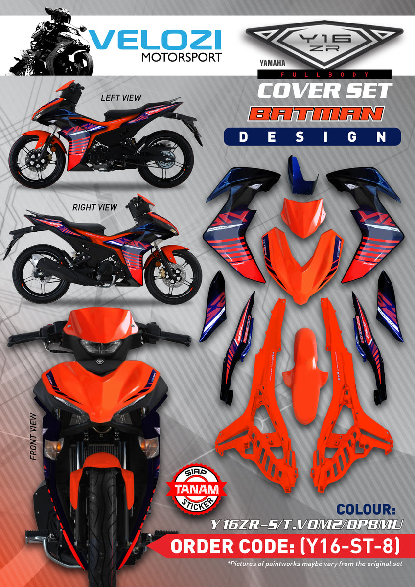 ST8 VELOZI BODY COVER SET YAMAHA Y16ZR V1 – ZYNBIKES