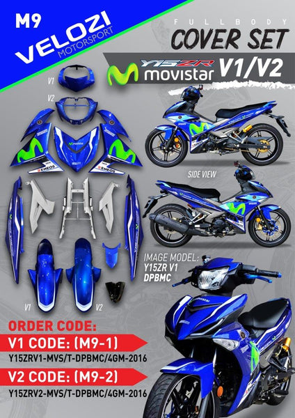 M9 VELOZI BODY COVER SET YAMAHA SNIPER 150 V1 V2