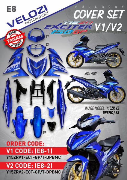 E8 VELOZI BODY COVER SET YAMAHA SNIPER 150 V1 V2