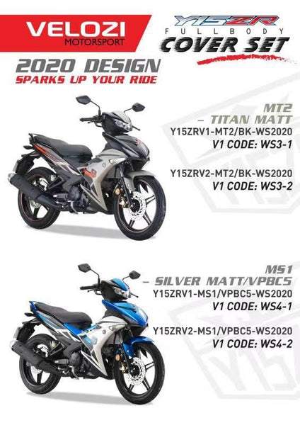 WS3 WS4 VELOZI BODY COVER SET YAMAHA SNIPER 150 V1 V2