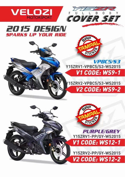 WS9 WS12 VELOZI BODY COVER SET YAMAHA SNIPER 150 V1 V2