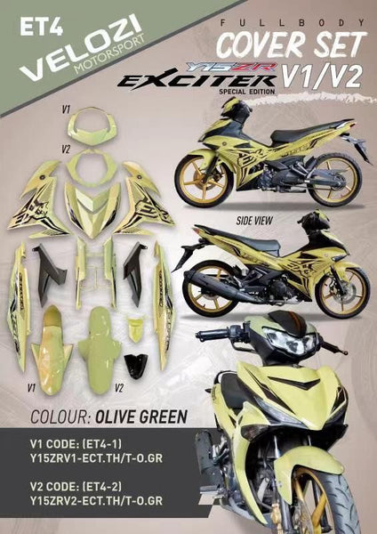 ET4 VELOZI BODY COVER SET YAMAHA SNIPER 150 V1 V2