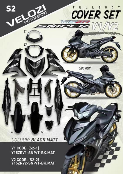 S2 VELOZI BODY COVER SET YAMAHA SNIPER 150 V1 V2