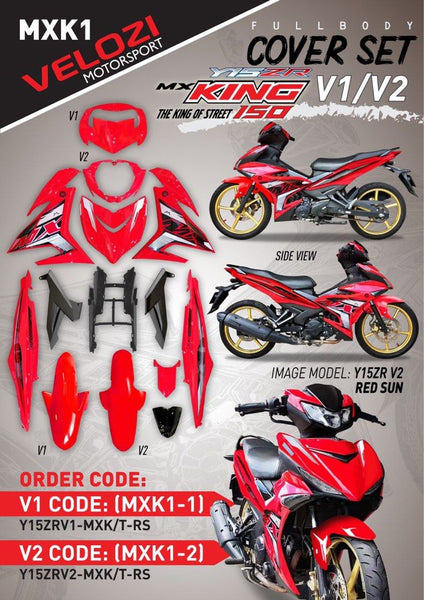 MXK1 VELOZI BODY COVER SET YAMAHA SNIPER 150 V1 V2