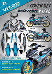 E4 VELOZI BODY COVER SET YAMAHA SNIPER 150 V1 V2