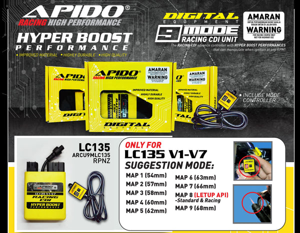 APIDO RACING CDI YAMAHA SPARK 135 X1R JUPITER 135