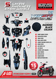 DIAMOND BLACK INNER COVER SET YAMAHA SNIPER 150 V1 V2