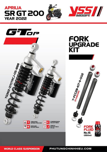 YSS APRILIA SR GT 200 SUSPENSION AND FORK KIT