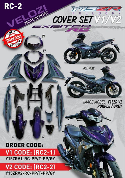 RC2 VELOZI BODY COVER SET YAMAHA SNIPER 150 V1 V2