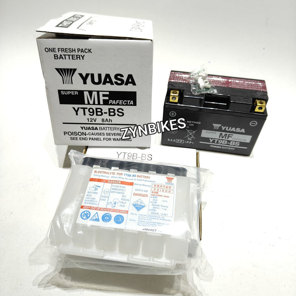 MOTORCYCLE BATTERY YUASA YT9B-BS