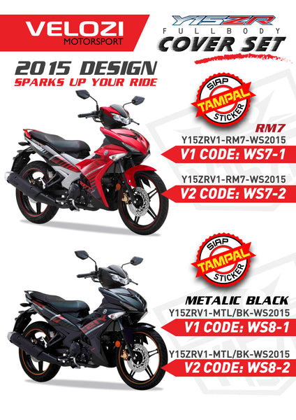 WS7 WS8 VELOZI BODY COVER SET YAMAHA SNIPER 150 V1 V2