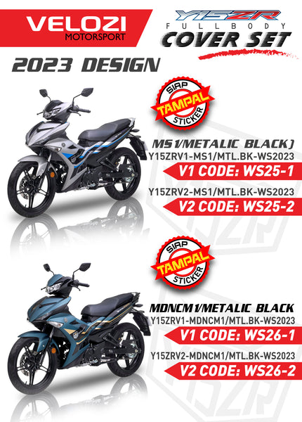 WS25 WS26 VELOZI BODY COVER SET YAMAHA SNIPER 150 V1 V2