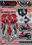 ST2 VELOZI BODY COVER SET YAMAHA Y16ZR V1 V2