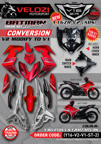 ST2 VELOZI BODY COVER SET YAMAHA Y16ZR V1 V2