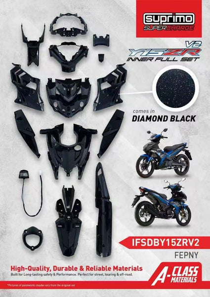 DIAMOND BLACK INNER COVER SET YAMAHA SNIPER 150 V2