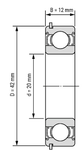 SPROCKET HUB BEARING 6004