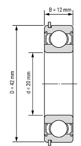 SPROCKET HUB BEARING 6004
