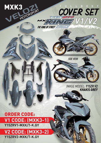 MXK3 VELOZI BODY COVER SET YAMAHA SNIPER 150 V1 V2