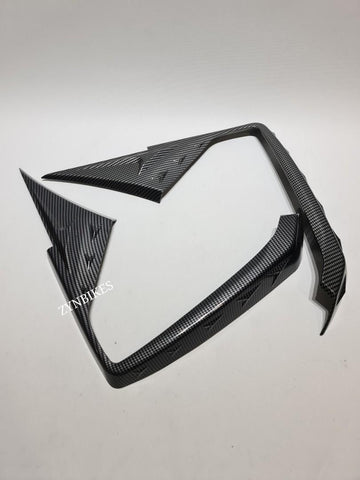 PLASTIC CARBON LEGSHIELD COVER YAMAHA AEROX 155 V1