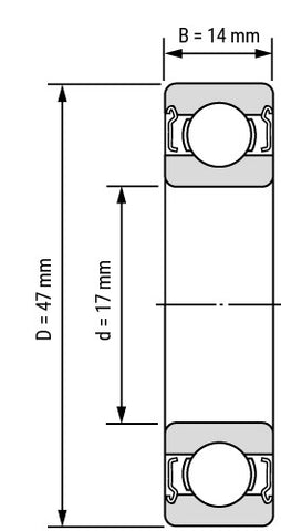 BEARING 6303 REAR WHEEL