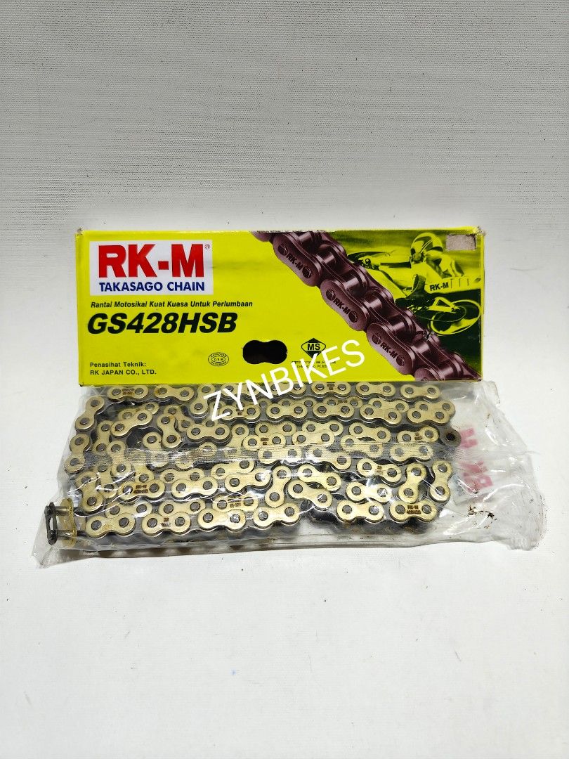 Chain Rkm 428hs RK 428 SPROCKET CHAIN HEAVY DUTY GOLD – ZYNBIKES