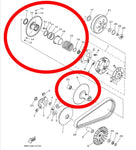 REAR PULLEY TORQUE DRIVE SET YAMAHA AEROX 155 NMAX 155